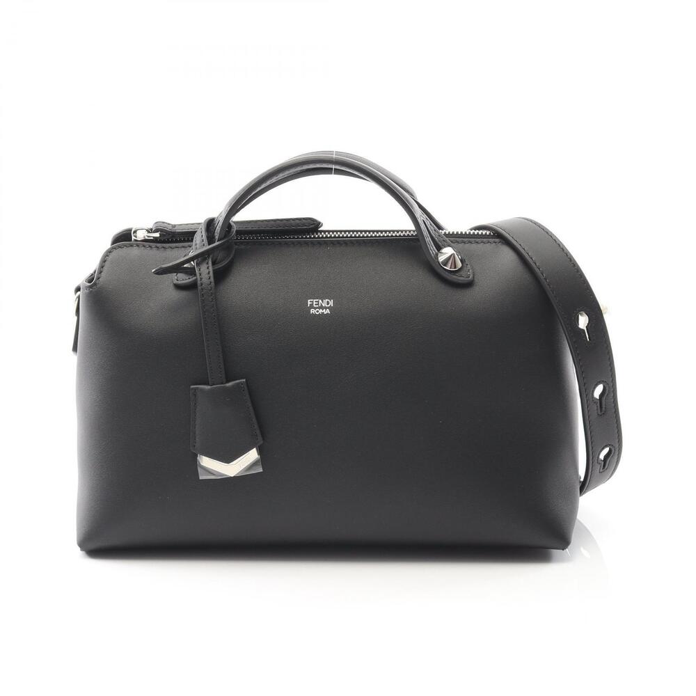 Fendi BY THE WAY Handbag Leather Black